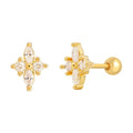 Rainbowking Personalized Design Jewelry S925 Sterling Silver Diamond Light Luxury Thread Piercing Single Earring for Women
