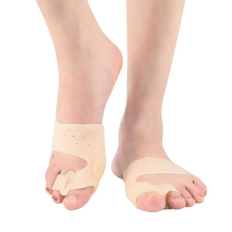 SEBS Soft Silicone Bunion Sleeve Toe Separator Pads and Valgus Overlapping Protector for Bunions and Toes