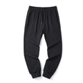 New Style Men's Elastic Waist Mid Casual Fitness Sportswear Joggers Black Breathable Quick-Dry Nylon Spandex Worsted Fabric