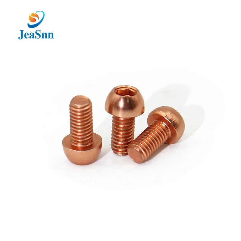 JeaSnn China Special Orange Black Color Cnc Small Hexagon Socket Screw Colored 7075 Aluminum Anodized Hex Allen Head Cap Screw