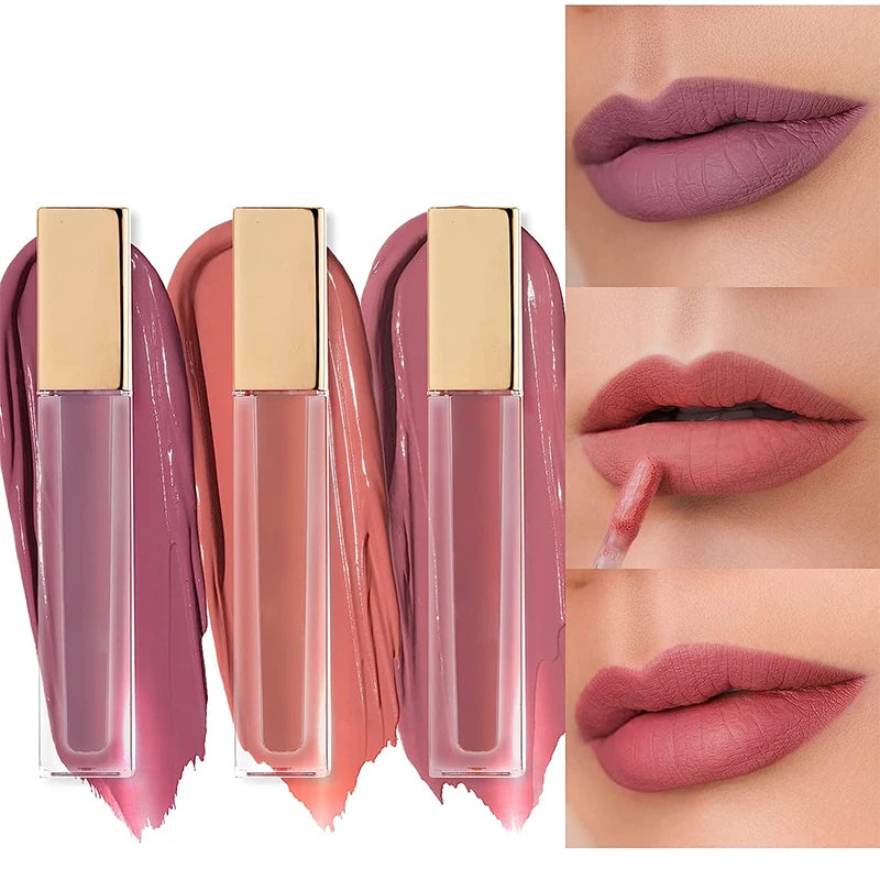 Wholesale Plant Based Lipstick Girls Lip Gloss case Waterproof Long Lasting Liquid Matte Lipstick Fruit Lip Gloss Private Label