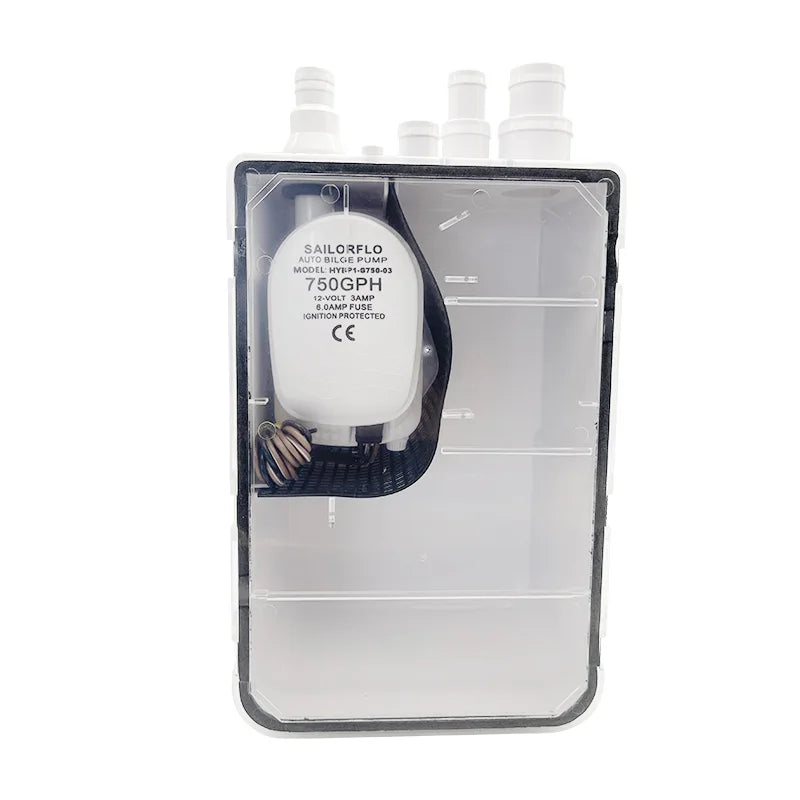 Singflo Hot Sale 750GPH Flow Rate 12v Dc Automatic Bilge /drain Box Shower Pump