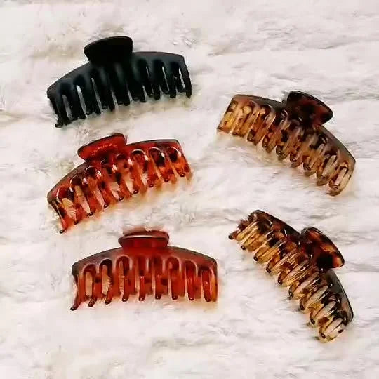 Simple Plastic Hair Claw Leopard Acetate Big Hair Claw Clips 11cm