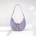 Ladies Black Fashion Real Genuine Cowhide Leather Tote Handbag Shoulder Half Moon Bag for Women Ladies Casual Shoulder Tote Bag