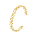 PVD 18K Gold Plated 316 Stainless Steel Jewelry Oval Adjustable C Shape Cuff Bangle Wholesale Gift Accessories Bracelet B232392