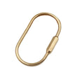 Wholesales Oval Shape Solid Brass Keyring Hooks Metal Key Chains for Sale