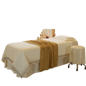 WHITE Beauty Salon Massage Spa Use Bedspread Duvet Cover Bed SPA Bedding Set