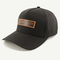 Custom logo 5 Panel Leather Patch Golf Baseball Hat Laser Cut Hole Perforated Polyester Running Sports Cap