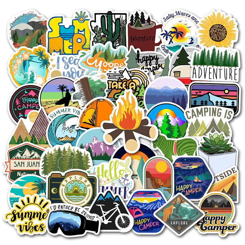 50PCS Laptop Outdoor Style DIY Stickers VSCO Water Bottles Stickers CuteWaterproofAestheticTrendy Stickers PhoneTravel Case