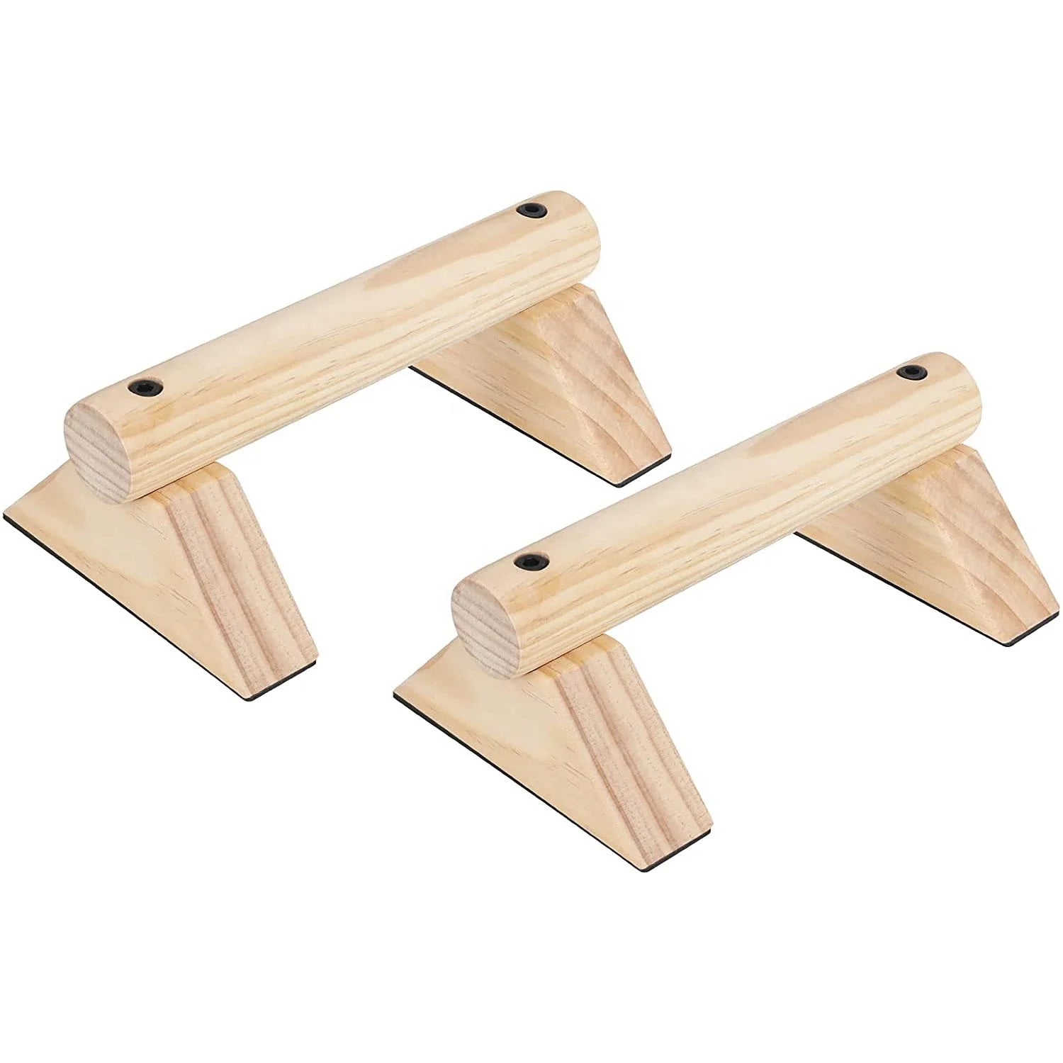 Portable Custom LOGO Push-up Handles bar Yoga Training Mini Wooden Parallettes Push up Bars