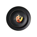 Hot Sale Ceramic Hotel Restaurant Supplies Black Nordic Porcelain Dessert Plate  Custom Ceramic Plate Dinnerware