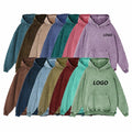 Custom Logo Heavyweight Acid Wash Embroidery Oversized Manufacturer Hoodies for Men