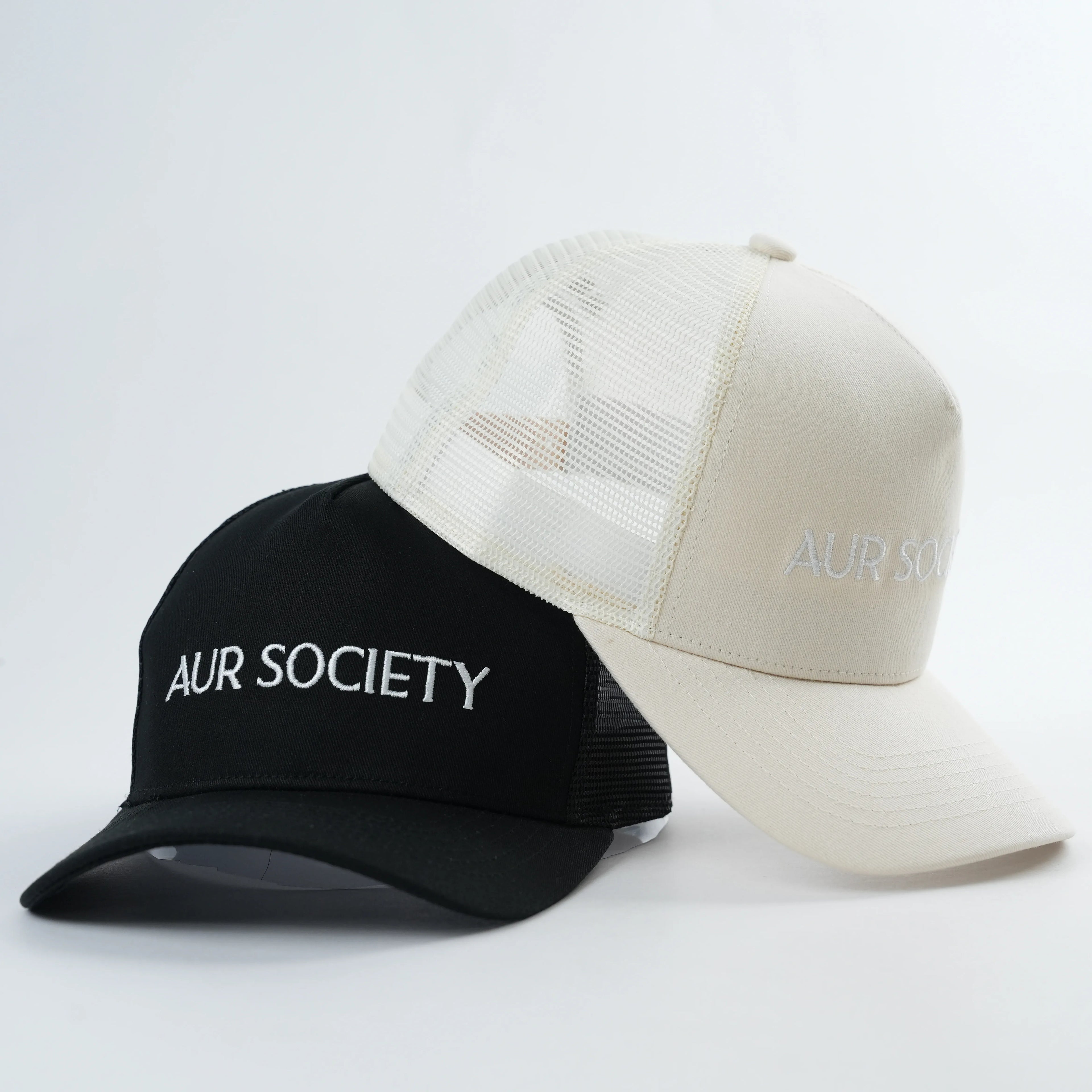 Designer 100% Cotton Fabric 5 Panel Trucker Hats Stitch Embroidery Logo Custom Manufacture Supply