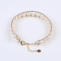 Latest Natural Freshwater Pearl Charm Bracelet Bangle for Girls and Women