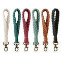 Handmade DIY Woven Cotton Twine Rope Boho Macrame Keychain & Wrist Bracelet with Customizable Design