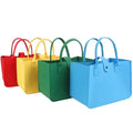 Ready to Ship Custom Pattern Felt Bag Handbag Washable Durable Eco Friendly Candy Color Felt Shopping Bag