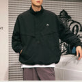 Autumn Men's Outerwear Sporty Loose Fitting Couple Half Zip Top Fashionable Jacket