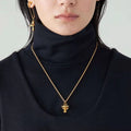 Joolim Jewelry Stainless Steel Mushroom Pendant Necklace Stainless Steel Jewelry
