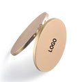 Customized High- Grade Double-sided Folding Mirror Round 6.5CM Diameter  Gold Silver Color Matte Metal Compact Mirror