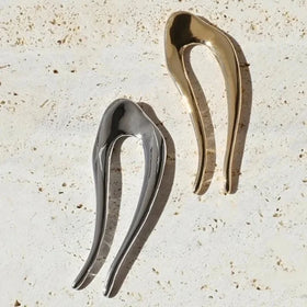 Wholesale Hairpins Simple Elegant Silver Gold U Shape Metal Hair Clips for European Women Fashion Hair Accessories for Girls