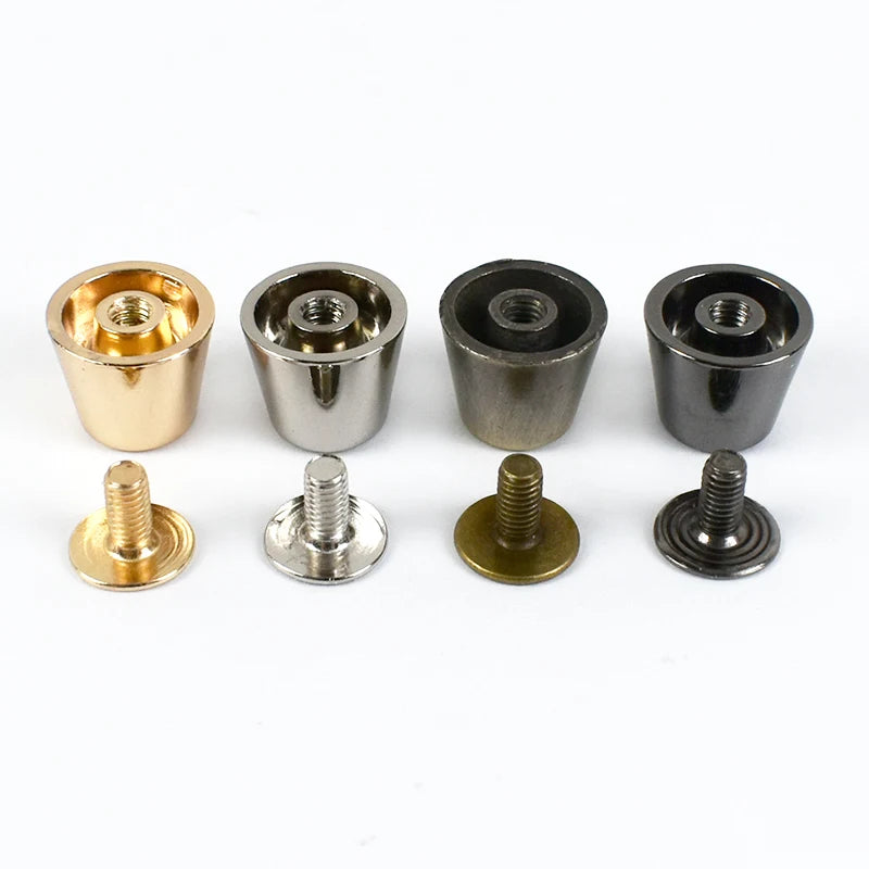 Meetee F3-13 10mm Hardware Accessories Trapezoid Bag Bottom Screw Foot Nails Handbags Decorative Alloy Buckle Rivets