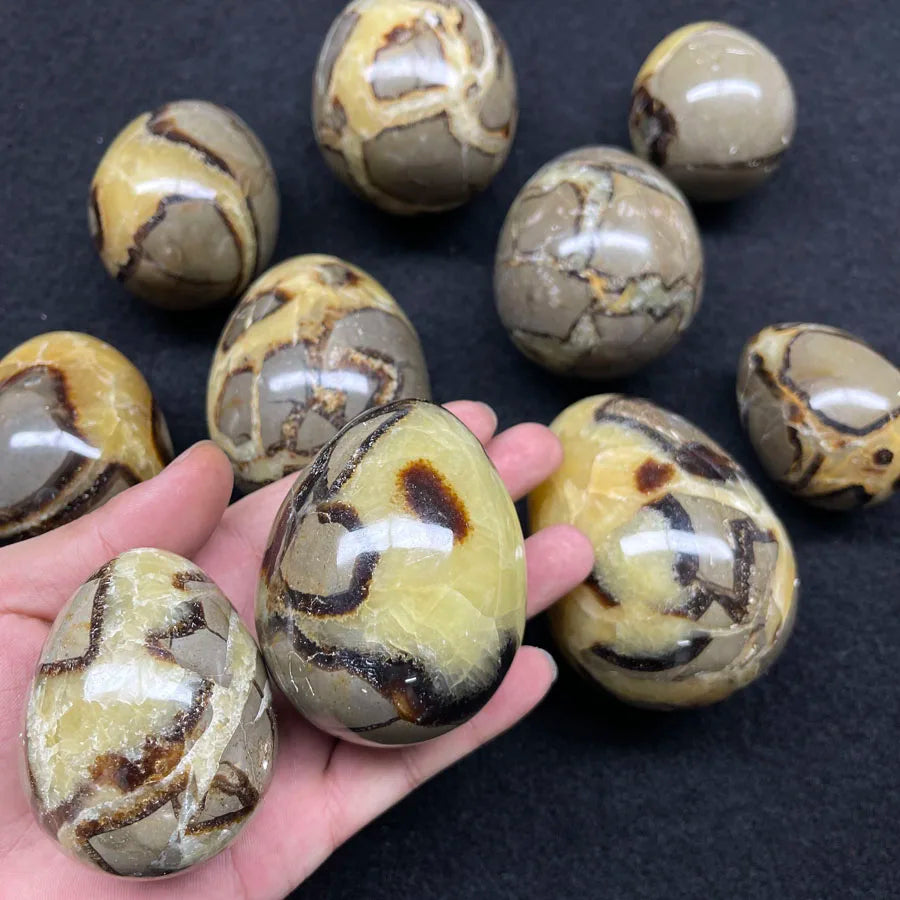 Wholesale Engraved Natural Crystal Septarian Dragon Eggs for Home Decoration