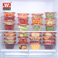 BPA Free Round Square Rectangle clear Kitchen Microwave Safe Airtight Plastic Food Container Box Food Storage Container Box Set