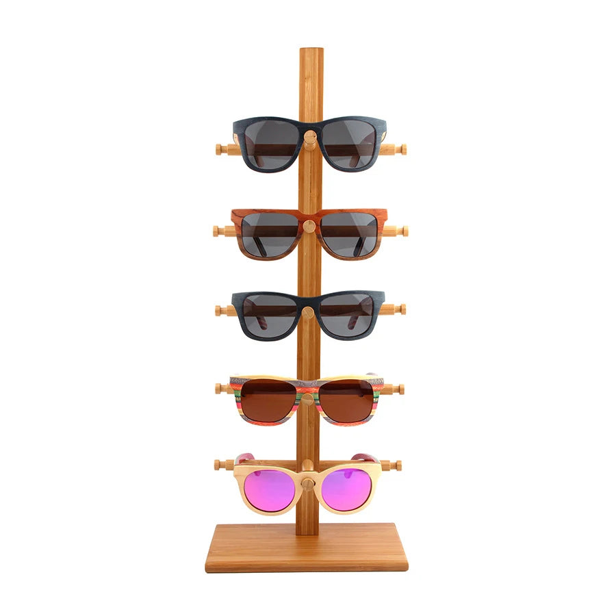 BD137 Multi Layers Wooden Sunglass Eyeglasses Display Stands Shelf Glasses Display Show Stand Holder Rack  Glasses Showcase