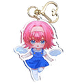 Cartoon Anime Cute Keyrings Communicable Acrylic Laser Key Chain Charms Sets Wholesale Cheap Colorful Pendants Gift Party Favor