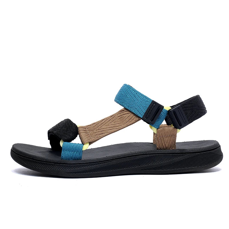 Men's Casual Open Toe Slippers Fashionable Lightweight and Breathable Flat Design with Wide Size Range for Home Travel Beach