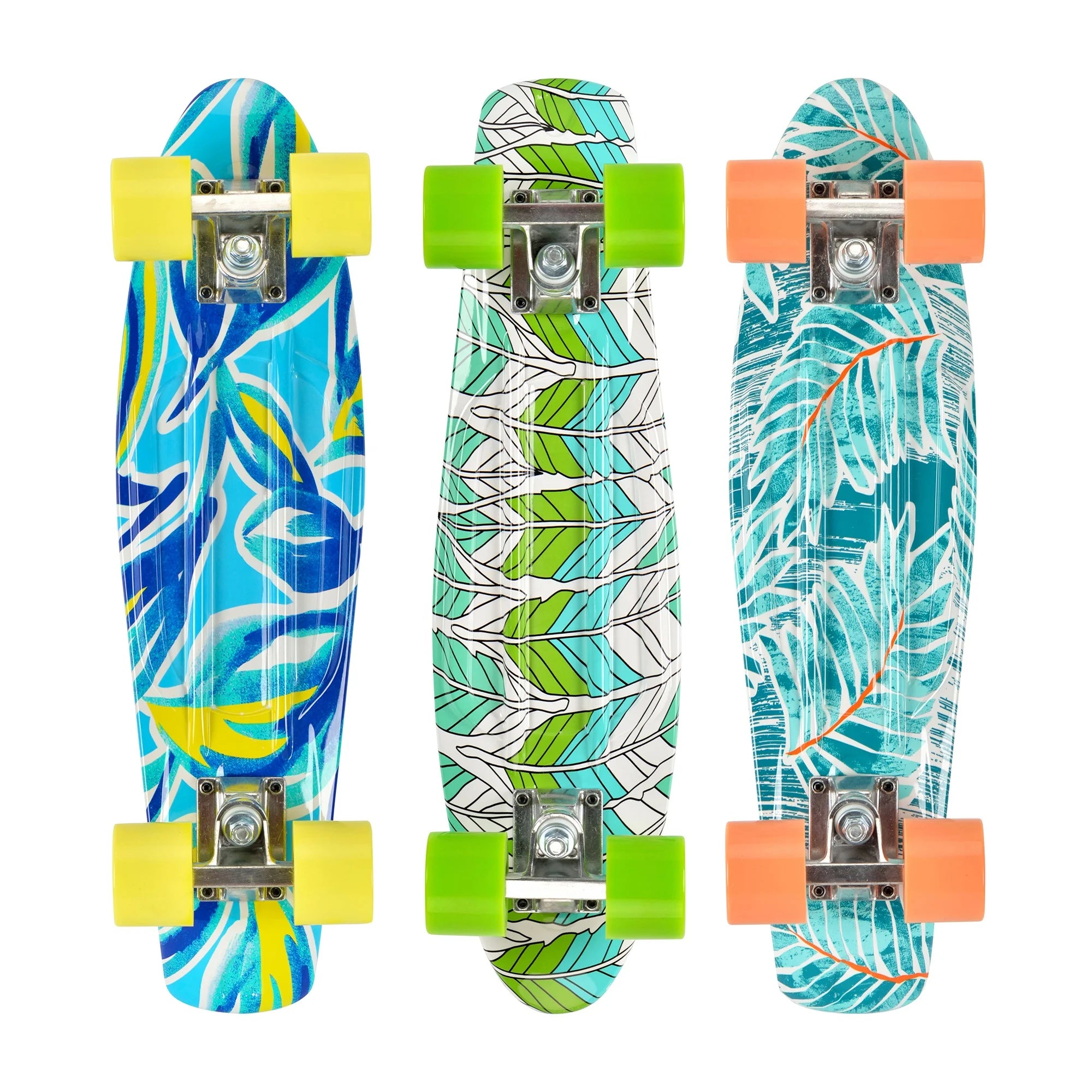 Win.max Wholesale Colorful Fashion 22.5 Inch PP Plastic Lightweight Anti-slip Grip Tape Road Skateboard Bat Board Deck Board