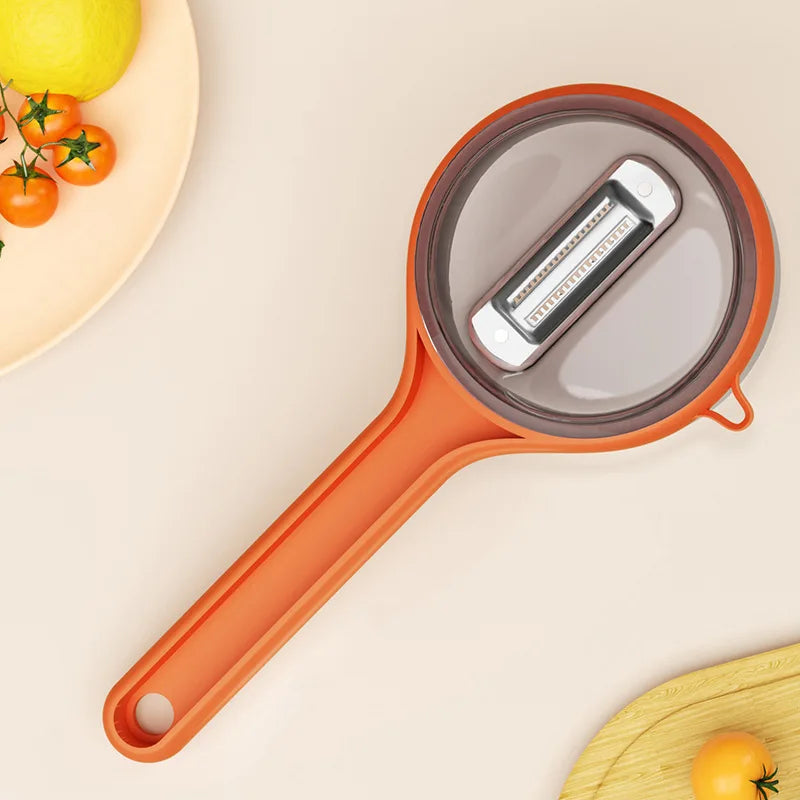 Wholesale Custom Multifunctional Storage Peeler Fruit Knife Stainless Steel Vegetable Peeling Melon Planer Splash-proof Peeler