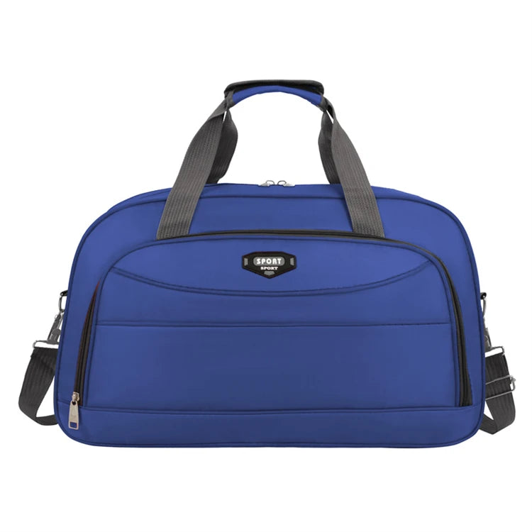 Gym Mens Travel Sports Canvas Travel Bag with Zipper and Leather Handles