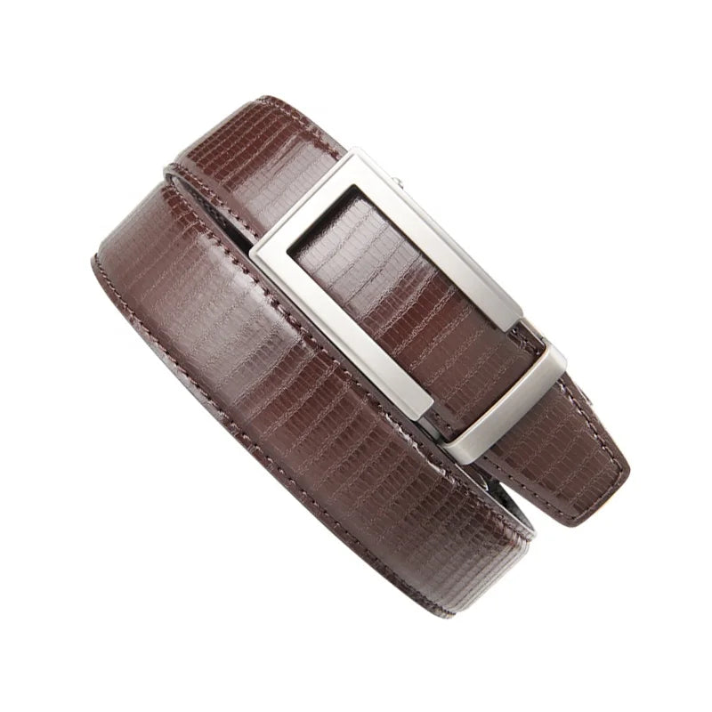 Luxury Quality Zinc Alloy Buckle Men's Genuine Leather Cowhide Belt