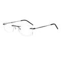 High Quality New Eyeglasses Style Italy Design Rubber Tip Fashion Eyeglasses OEM Square Metal Optical Eyeglasses Frames Rimless