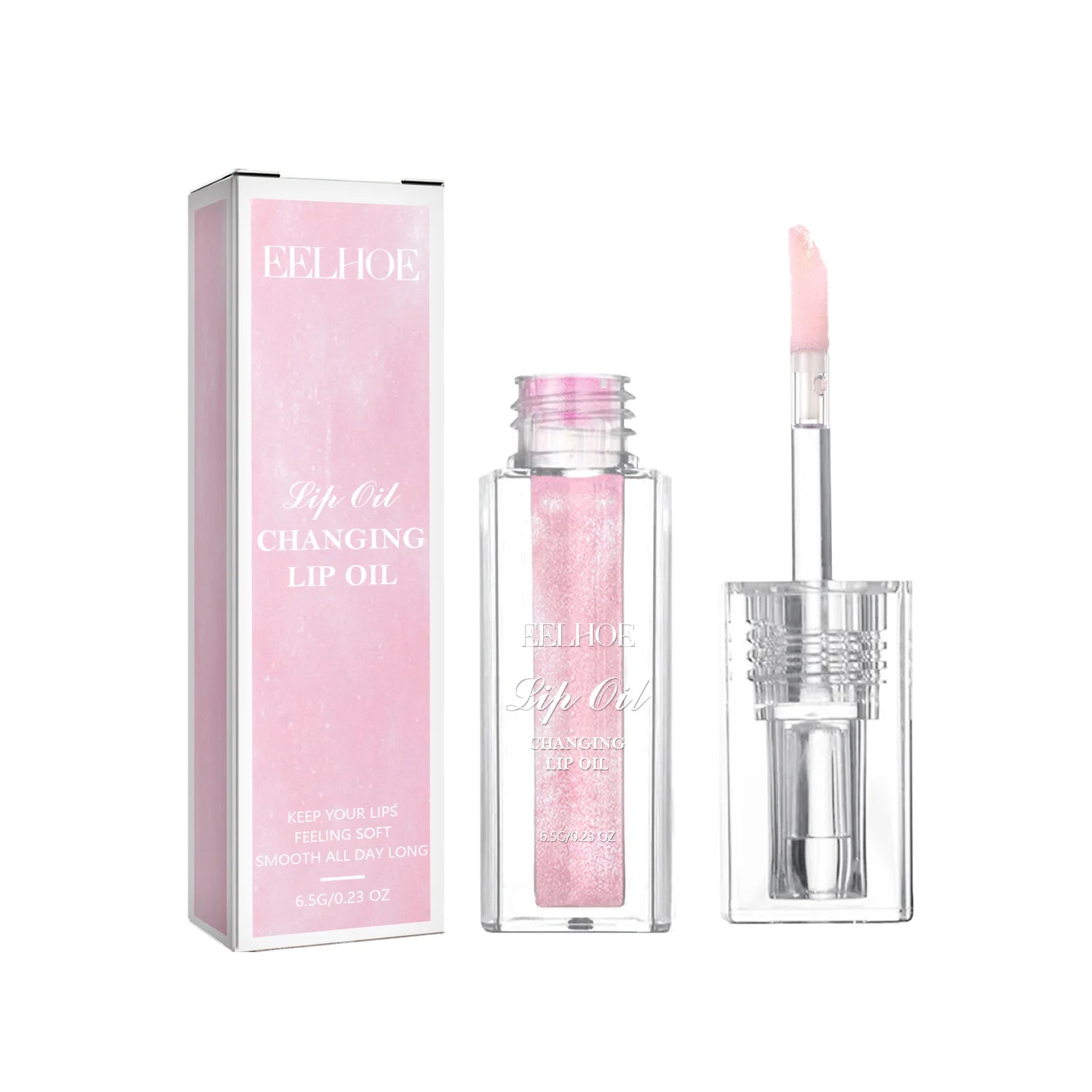 Private Label Color Changing Lip Oil Lip Plumper Gloss Waterproof Liquid Nude Moisturizing Flavouring Fruit Clear Vegan Pink 5G