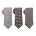 Manufacturer's Champagne Polk Dot Polyester Tie for Men Necktie for Weddings