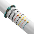 NEW Heart Pendant Handmade Turtle  Bracelet Jewelry Rope Adjustable String Lucky Bracelet for Women Children