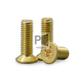 M2 M2.5 M3 M4 M5 M6 OEM Brass Flat Head Machine Screw Metric Thread Copper Cross Countersunk Flat Head Screw Bolt