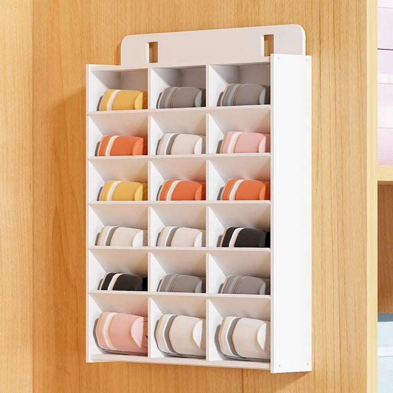 Plastic Cloth Wardrobe Storage Rack Wall Hanging Dormitory Artifact for Socks and Underwear for Clothes