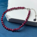 925 Sterling Silver Ruby Crystal Beads Bracelets Natural Gemstone Jewelry Women Bracelet