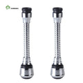 2-Pack Modern Design Chrome-plate 360 Degree Adjustable Nozzle Eco-Friendly Shower Head Faucet Extender Shower Room Accessories