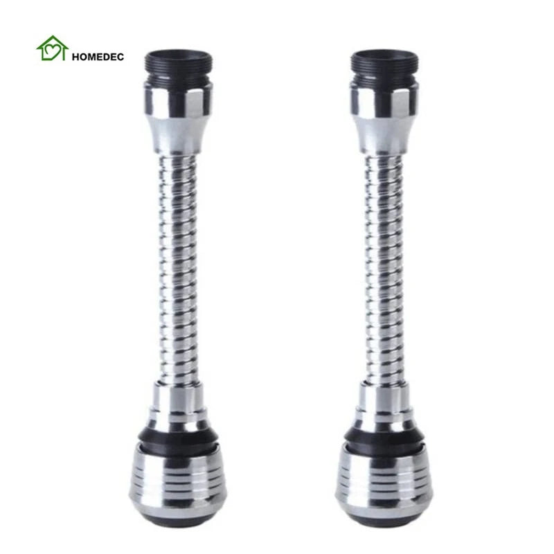 2-Pack Modern Design Chrome-plate 360 Degree Adjustable Nozzle Eco-Friendly Shower Head Faucet Extender Shower Room Accessories