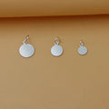 6mm 8mm 10mm Custom 925 Sterling Silver Round Blank Disc Logo Engraved Pendant With Jump Ring for Jewelry Finding