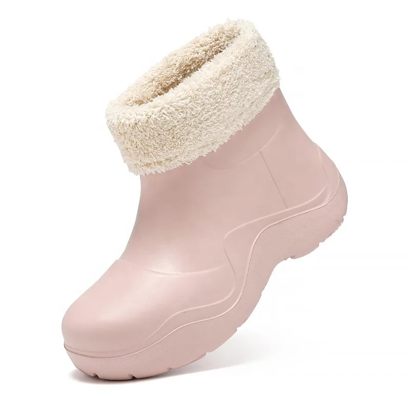 Fashion Women Knee-high Rain Boots Casual EVA Ladies Slip-on Snow Boots Women Fashion Streetwear Boots