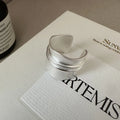 Special Unique Design 925 Sterling Silver Wide Chunky Frosted Open Rings for Women Gifts Fine Jewelry