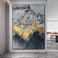 Foil Picture Artwork Oil Painting Golden 100% Hand Painted Modern Abstract Handmade Art Canvas Acrylic Ecofriendly 6 Color QZX