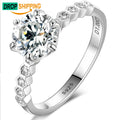 Dropshipping Valentine Jewelry Gift Engagement 925 Sterling Silver VVS Moissanite Diamond Wedding Ring for Women