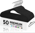 Best Seller 50 Packs Velvet Hanger Space Save Non-slip ultra Thin Flocked Hanger Supermarket