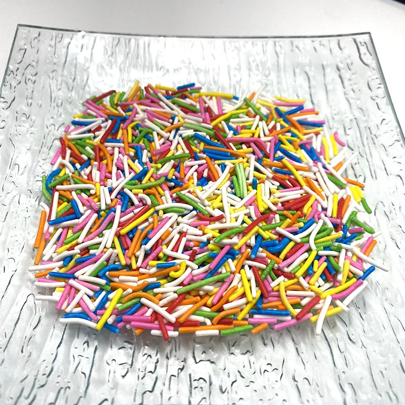 Rainbow Sprinkles Needle Free Sugar Rods Number Birthday Candles Bake Ingredients Cake Decoration